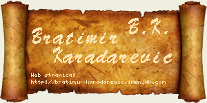 Bratimir Karadarević vizit kartica